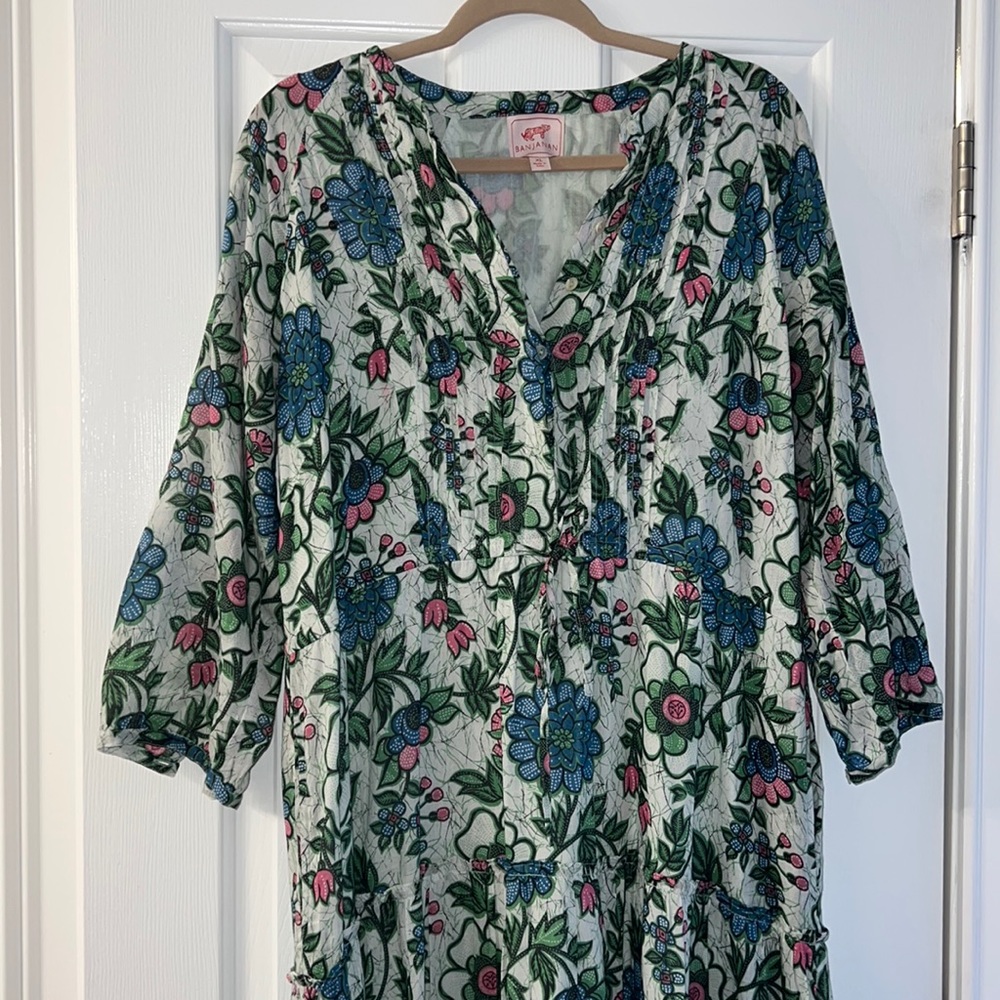 Banjanan Bazaar Dress XL Freyja Flower White